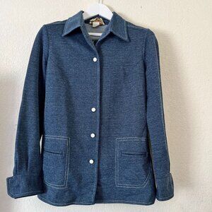 Vintage Joe Frank Of Houstonn Women Size 16 Denim Look JACKET Casual